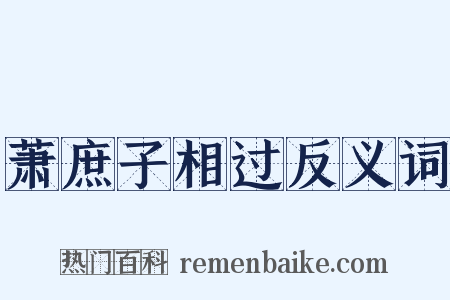 萧庶子相过反义词是什么意思的图片